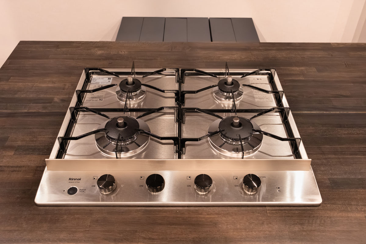 コンロ（ガス 4口）