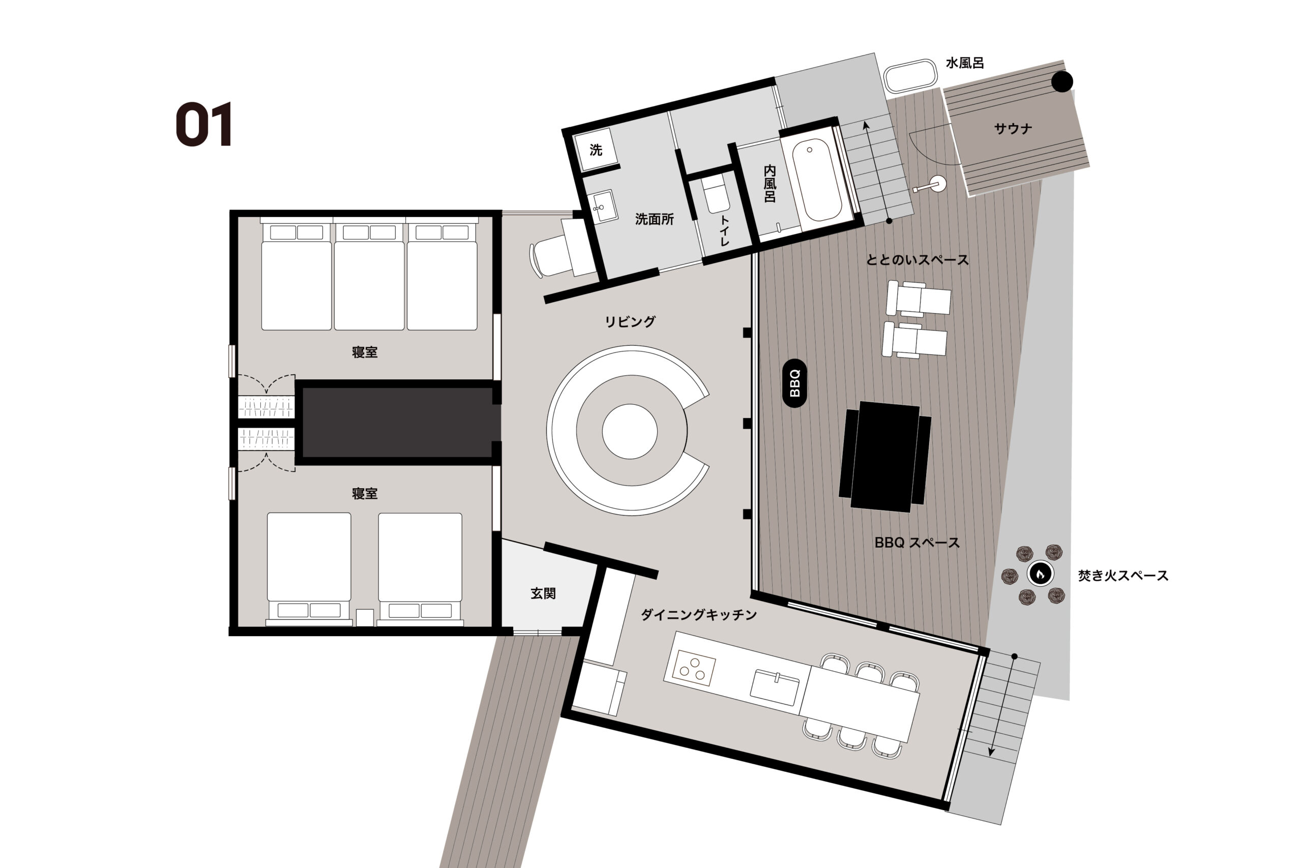 建物 01 間取り図