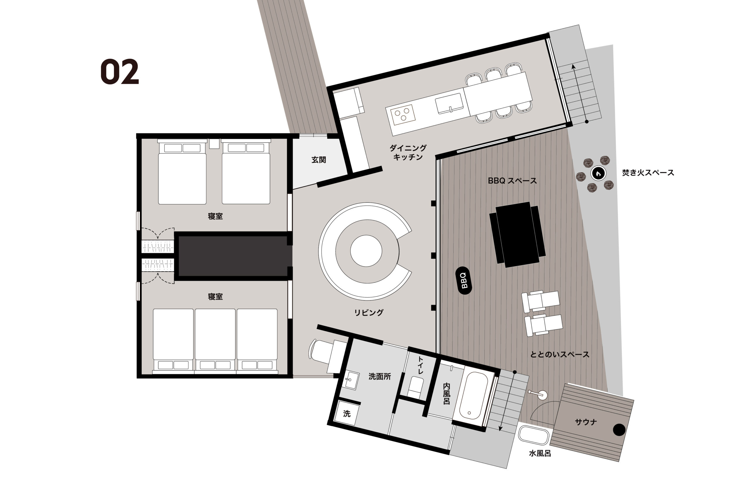 建物 02 間取り図